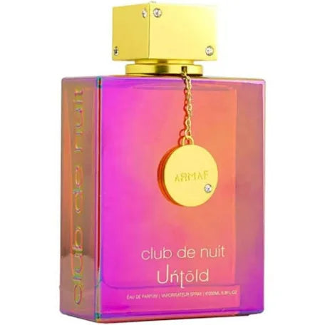 Armaf Club De Nuit Untold Eau de Parfum 3.6 oz (Unisex) — amber-woody fragrance with saffron, jasmine, and cedar