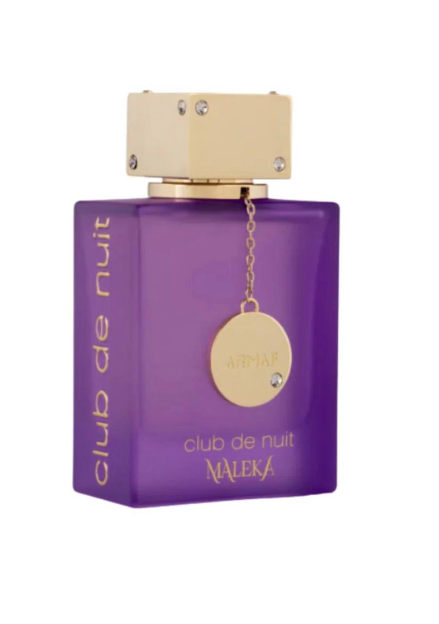 Shop Armaf Club de Nuit Maleka Eau de Parfum 105ml – a bold and elegant women’s fragrance with bergamot, rose, jasmine, and vanilla. Long-lasting luxury perfume.