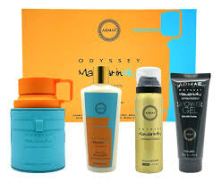 Armaf Odyssey Mandarin Sky Men Gift Set — EDP 3.4 oz + Shower Gel 3.4 oz + Body Spray 1.7 oz + Shampoo 8.4 oz