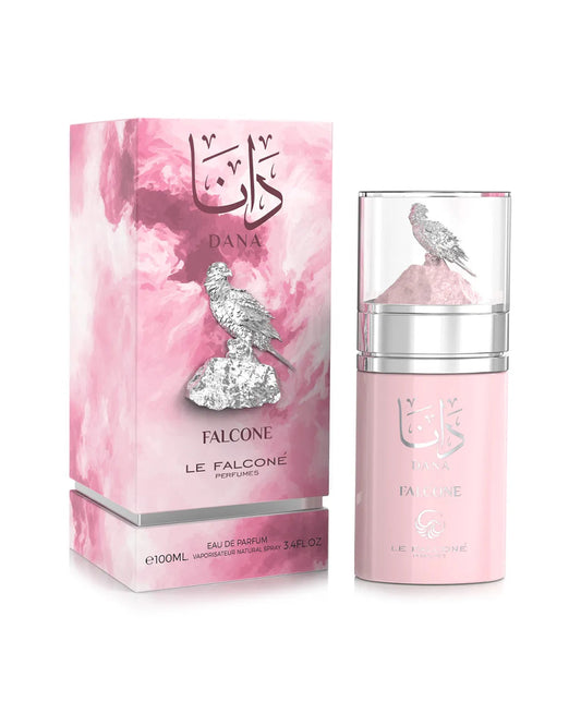 Shop DANA’s Scent by Le Falcone 100ml – a radiant floral-fruity perfume with rose, jasmine, musk, and amber. Long-lasting and feminine.