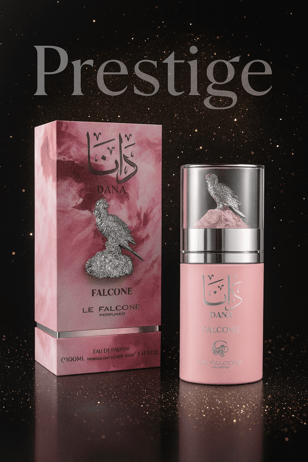 Shop DANA’s Scent by Le Falcone 100ml – a radiant floral-fruity perfume with rose, jasmine, musk, and amber. Long-lasting and feminine.