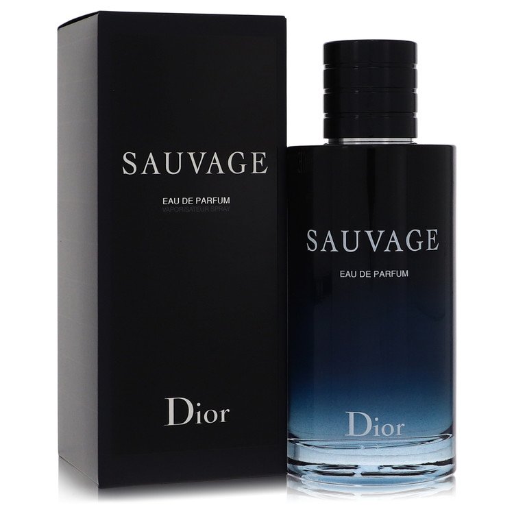 Dior Sauvage 200 ml Eau de Parfum for men – bergamot vanilla woody amber fragrance bottle on white background