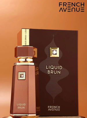 French Avenue Liquid Brun Eau de Parfum 3.4 oz (Unisex) — cinnamon, orange blossom, bourbon vanilla, ambroxan, guaiac wood