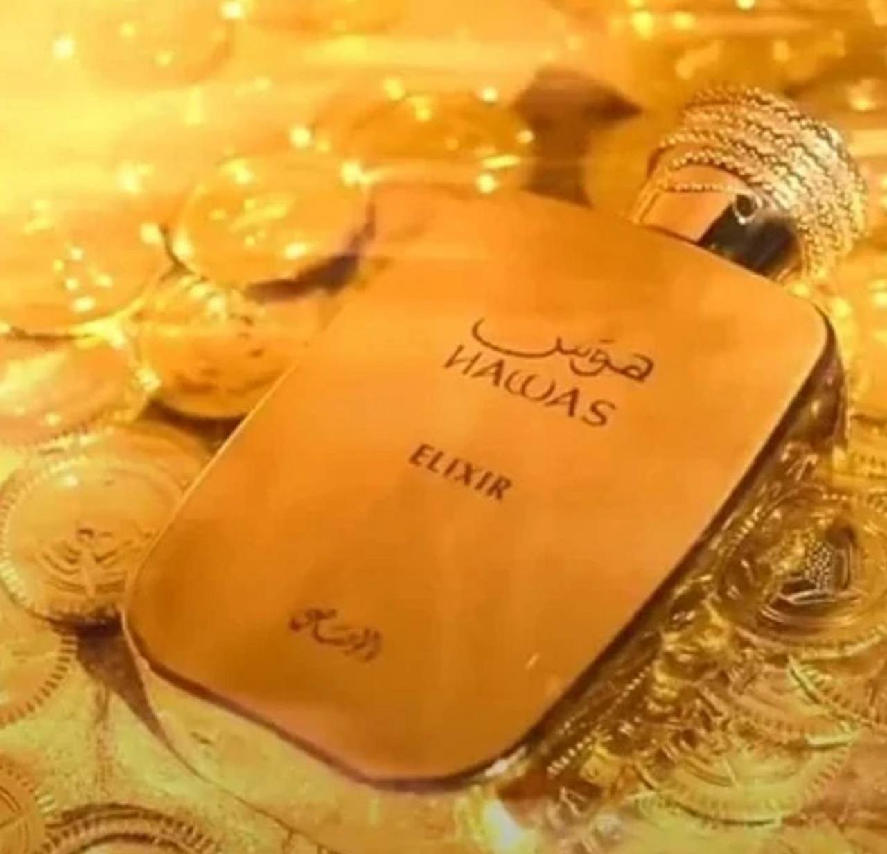 Shop Rasasi Hawas Elixir 100ml – a bold scent with mint, dark chocolate, vanilla, and white musk. Powerful, long-lasting, perfect for evenings.