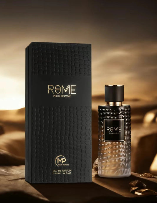 Shop Bharara Rome Pour Homme 100ml – a bold men’s fragrance with bergamot, lavender, amber, and cedarwood. Elegant, masculine, and long-lasting.