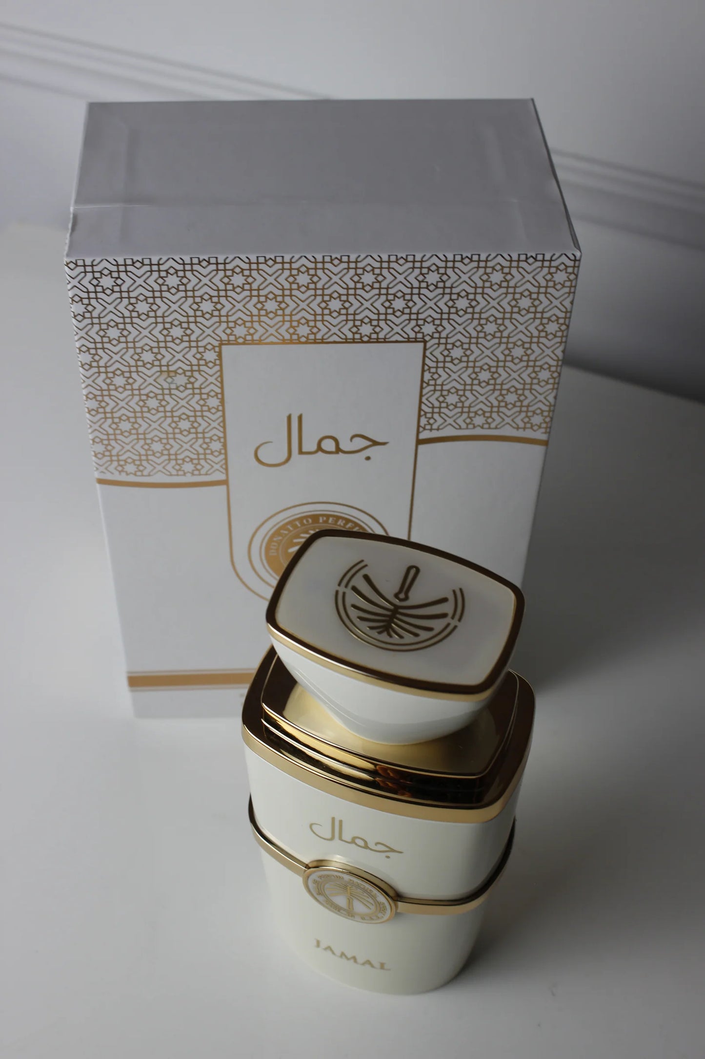 Jamal by Donatto Perfumes Eau de Parfum 100ml white and gold luxury bottle