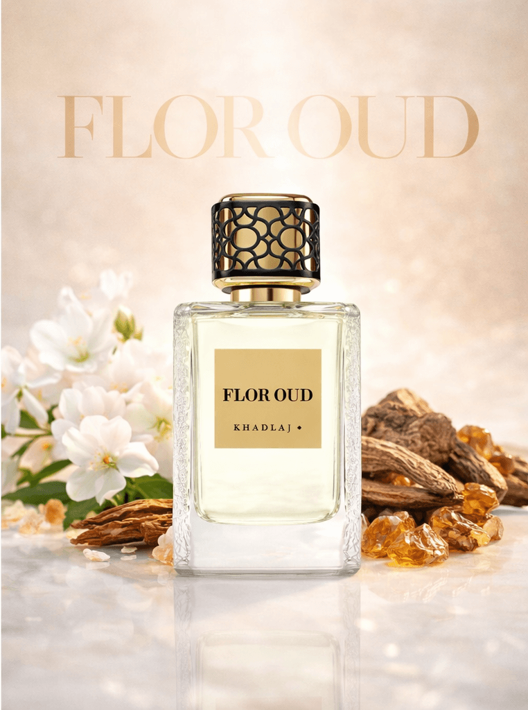 Khadlaj Maison Flor Oud Eau de Parfum 100ml bottle and box front view
