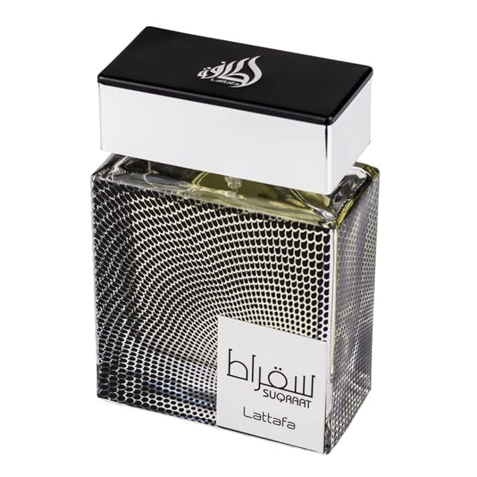 Lattafa Suqraat Eau de Parfum 3.4 oz for Men — bergamot, ginger, lavender, violet leaf, musk, sandalwood, amber