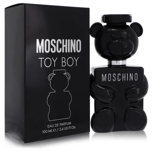 Moschino Toy Boy Eau de Parfum 3.4 oz for Men — woody-spicy with pink pepper, pear, rose, cashmeran & vetiver