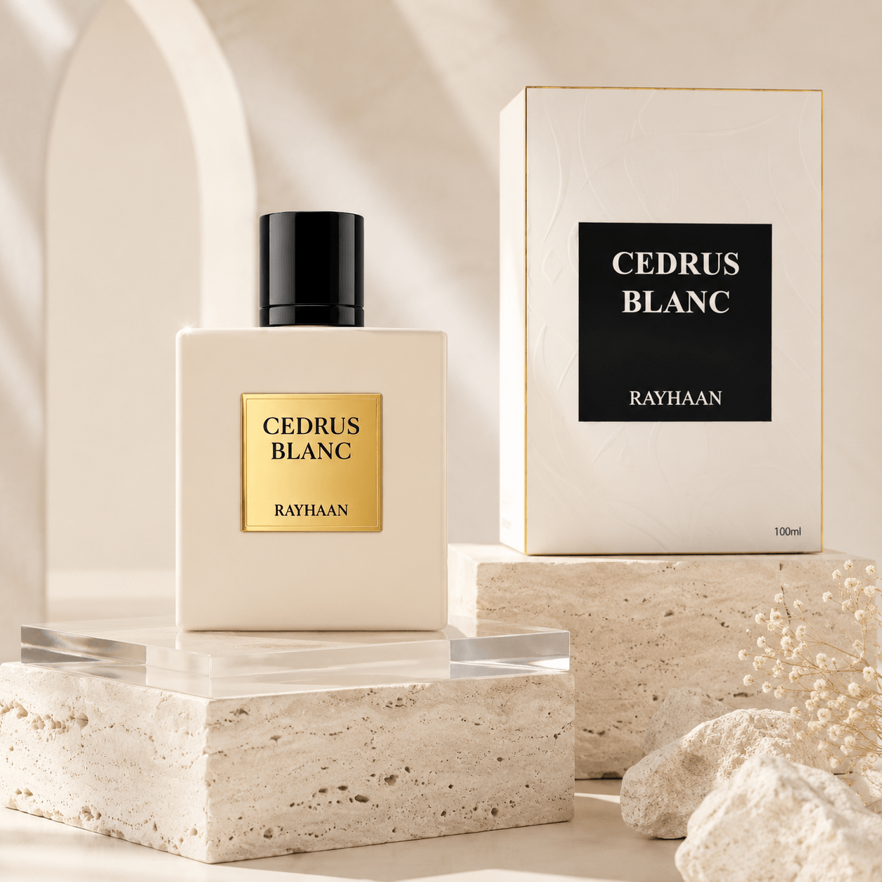 Rayhaan Cedrus Blanc Eau de Parfum 100 ml unisex fragrance bottle and box