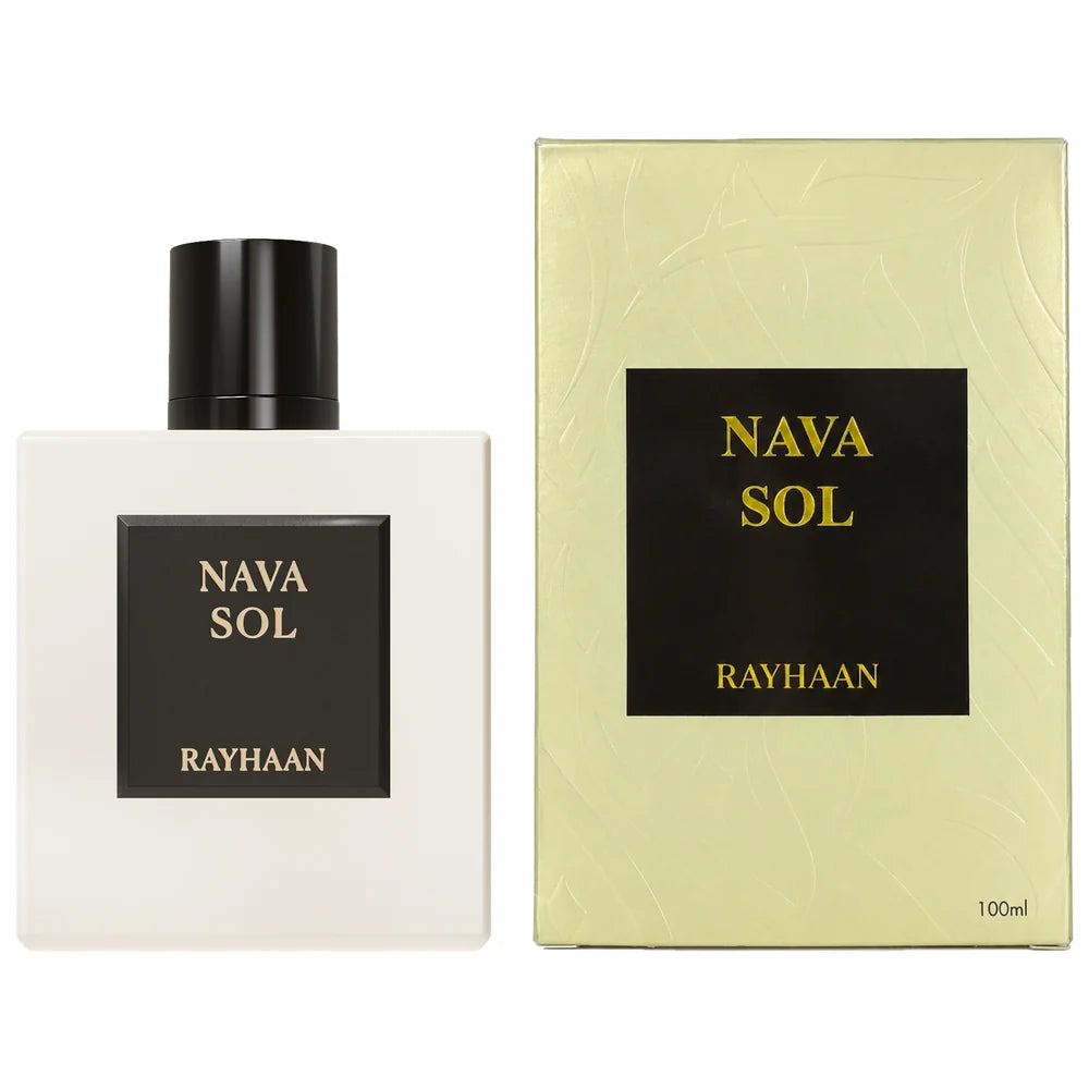Rayhaan Nava Sol Eau de Parfum 100 ml unisex fragrance bottle and box