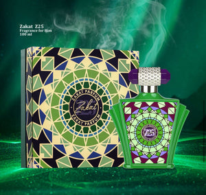 Zakat Z25 Eau de Parfum 3.4 oz (Unisex) — violet leaf, blueberry, jasmine, cedar, amber, vanilla & caramel
