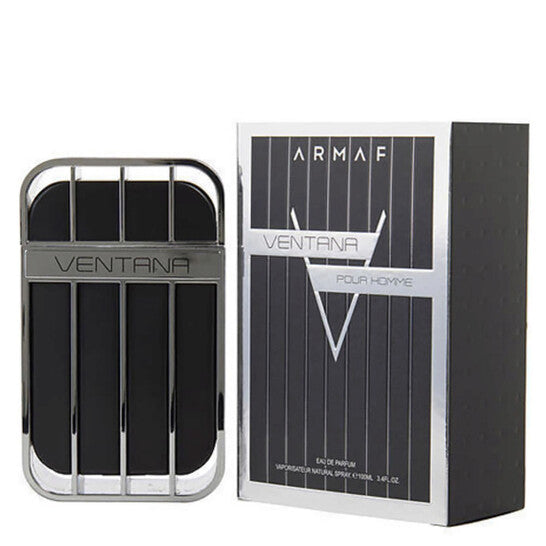 Armaf Ventana 3.4 oz Eau de Parfum for Men – elegant fresh and woody fragrance bottle on white background