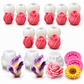 13-piece floral silicone candle mold bundle with tulip Calla Lily rose and sunflower molds