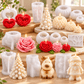 14-piece Christmas and floral silicone candle mold bundle with Santa reindeer trees roses chrysanthemum and heart flower designs