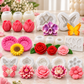 15-piece floral silicone candle mold bundle with 10 tulip rose sunflower butterfly and flower designs