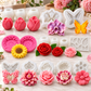 15-piece floral silicone candle mold bundle with 10 tulip rose sunflower butterfly and flower designs