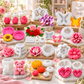21-piece floral and decorative silicone candle mold bundle with 13 rose tulip sunflower butterfly and flower designs