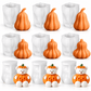 9-piece pumpkin and pumpkin bear silicone candle mold bundle with three Pumpkin 001, three Pumpkin 002 and three bear molds