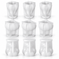 9-piece pumpkin and pumpkin bear silicone candle mold bundle with three Pumpkin 001, three Pumpkin 002 and three bear molds