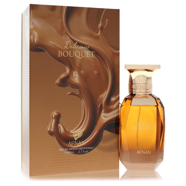Afnan Delicious Bouquet Eau de Parfum bottle women’s fragrance with citrus, vanilla, caramel, honey and floral notes