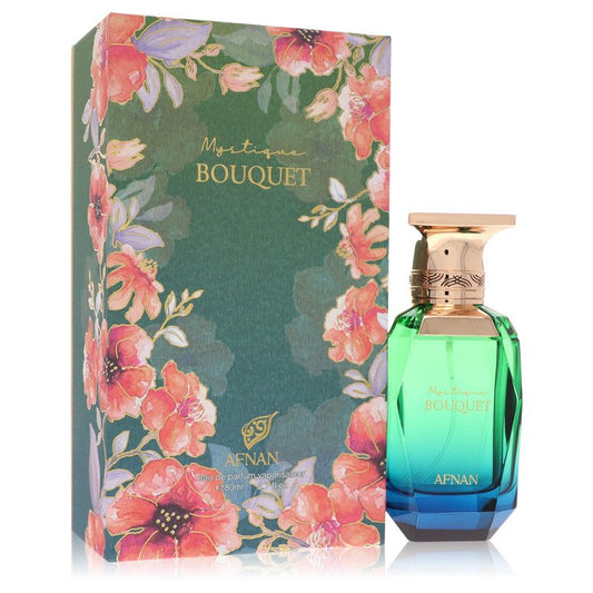Afnan Mystique Bouquet Eau de Parfum bottle women’s floral fragrance with white flowers, rose and vanilla notes