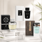 Afnan Rare Carbon, Maison Alhambra Dark Door Sport and Lattafa Atlas three-piece Eau de Parfum bundle