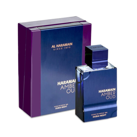 Al Haramain Amber Oud Dubai Night Extrait de Parfum 2.5 oz bottle and box – front view