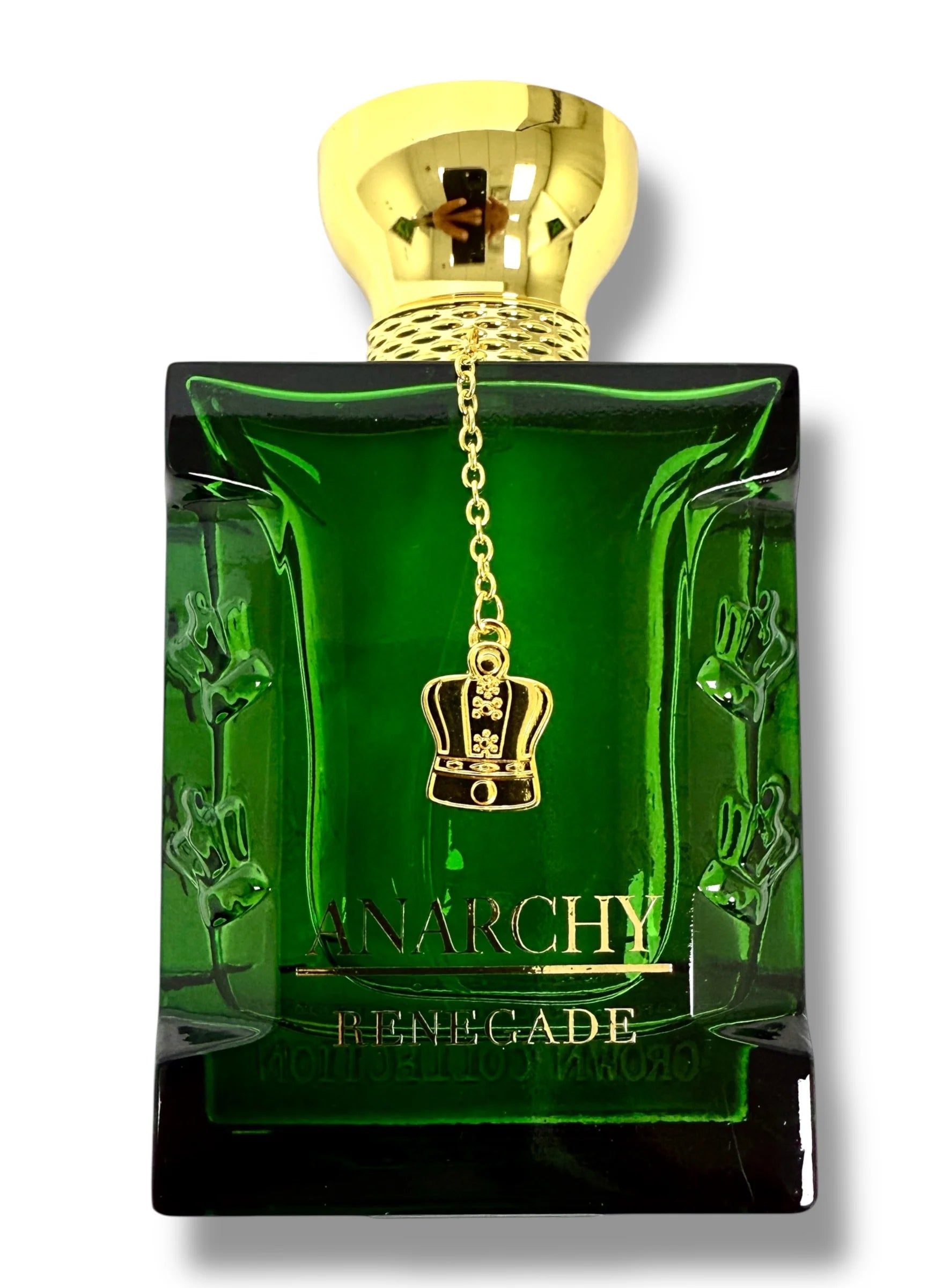 Anarchy Renegade Eau de Parfum 100 ml green bottle and retail box for men