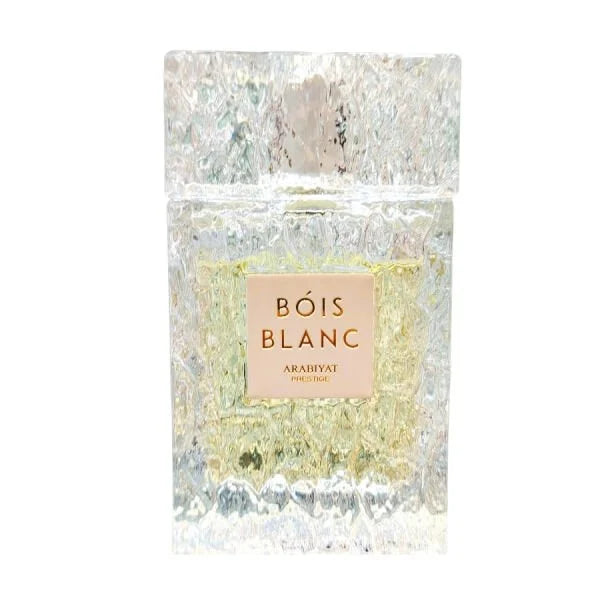 Arabiyat Prestige Bois Blanc Eau de Parfum 100 ml bottle and box