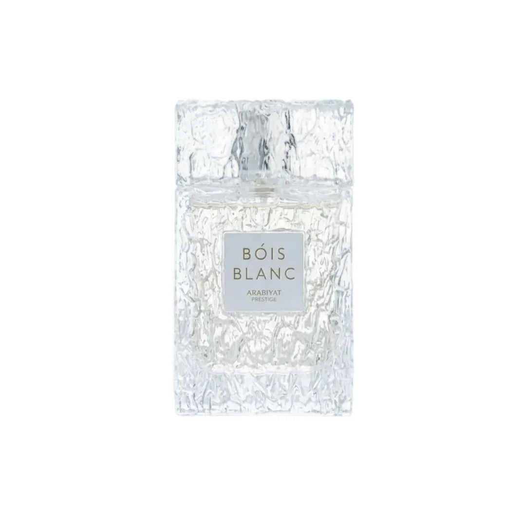 Arabiyat Prestige Bois Blanc Eau de Parfum 100 ml bottle and box