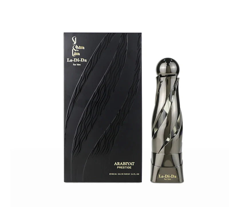 Arabiyat Prestige La-Di-Da For Him Eau de Parfum 100ml bottle and box