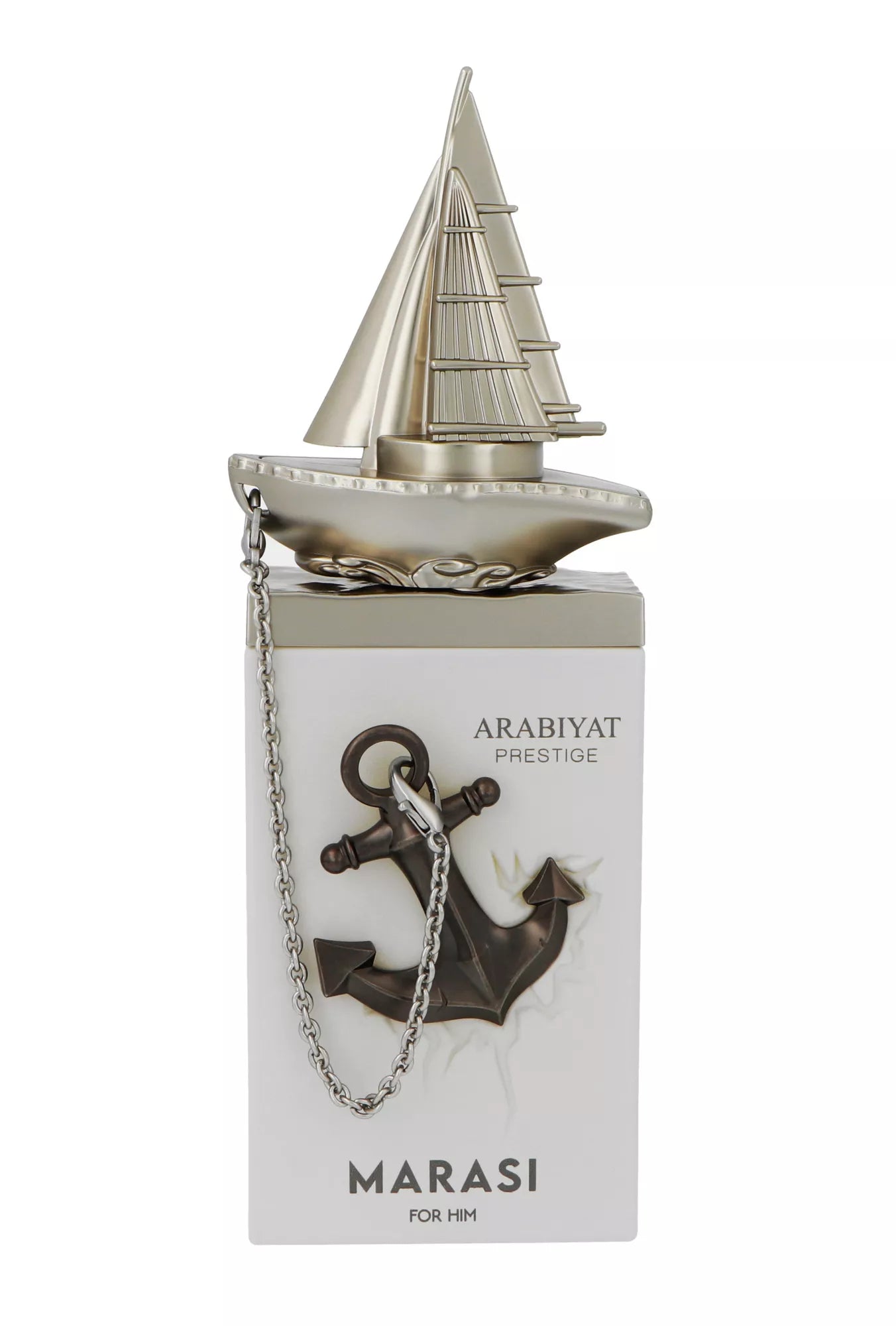 Arabiyat Prestige Marasi For Him Eau de Parfum 100 ml bottle and white retail box