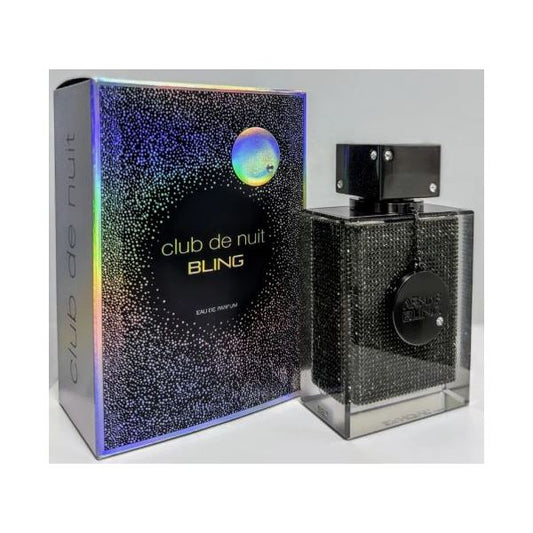 Armaf Club De Nuit Bling 2.5 oz Eau de Parfum for Men – citrus, birch, jasmine, amber and vanilla woody masculine fragrance bottle