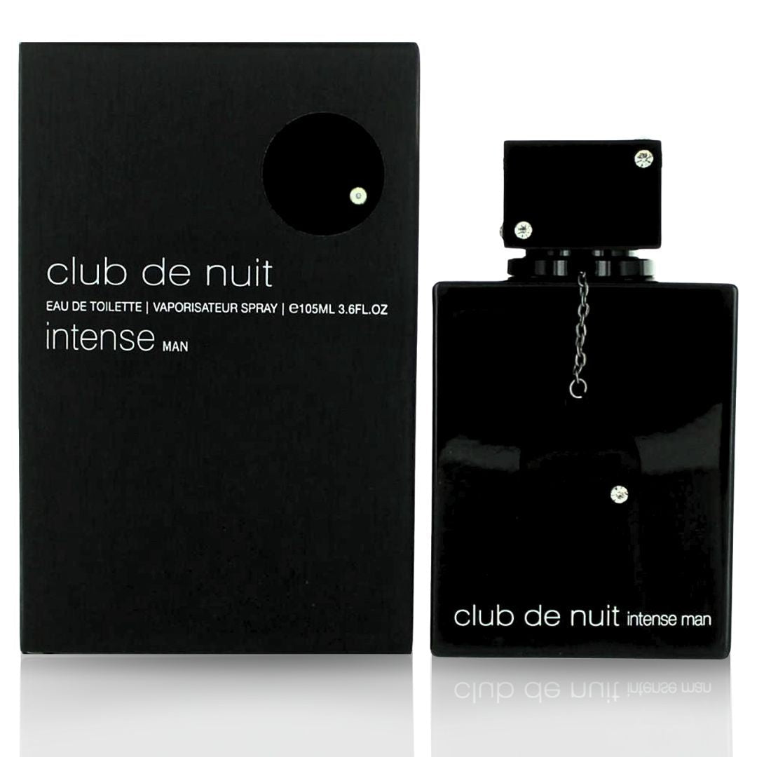 Shop Armaf Club De Nuit Intense Man 105ml – a powerful citrus, smoky, and woody Eau de Parfum. Long-lasting, bold, and known as “The Black Beast.”