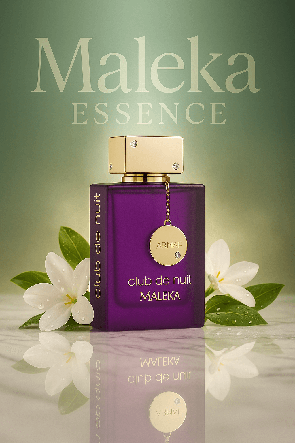 Shop Armaf Club de Nuit Maleka Eau de Parfum 105ml – a bold and elegant women’s fragrance with bergamot, rose, jasmine, and vanilla. Long-lasting luxury perfume.