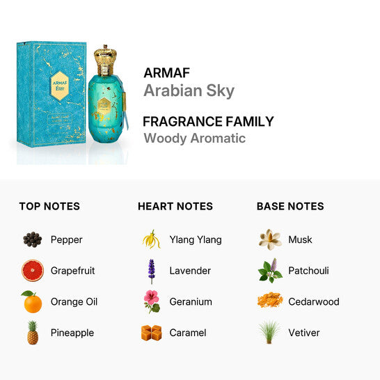 Armaf Eter Arabian Sky Eau de Parfum 100ml 3.4oz bottle and box