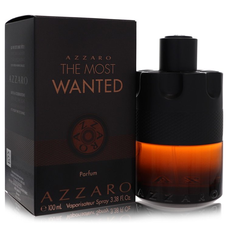 Azzaro The Most Wanted Parfum 100 ml – men’s red ginger woody bourbon vanilla fragrance bottle on white background
