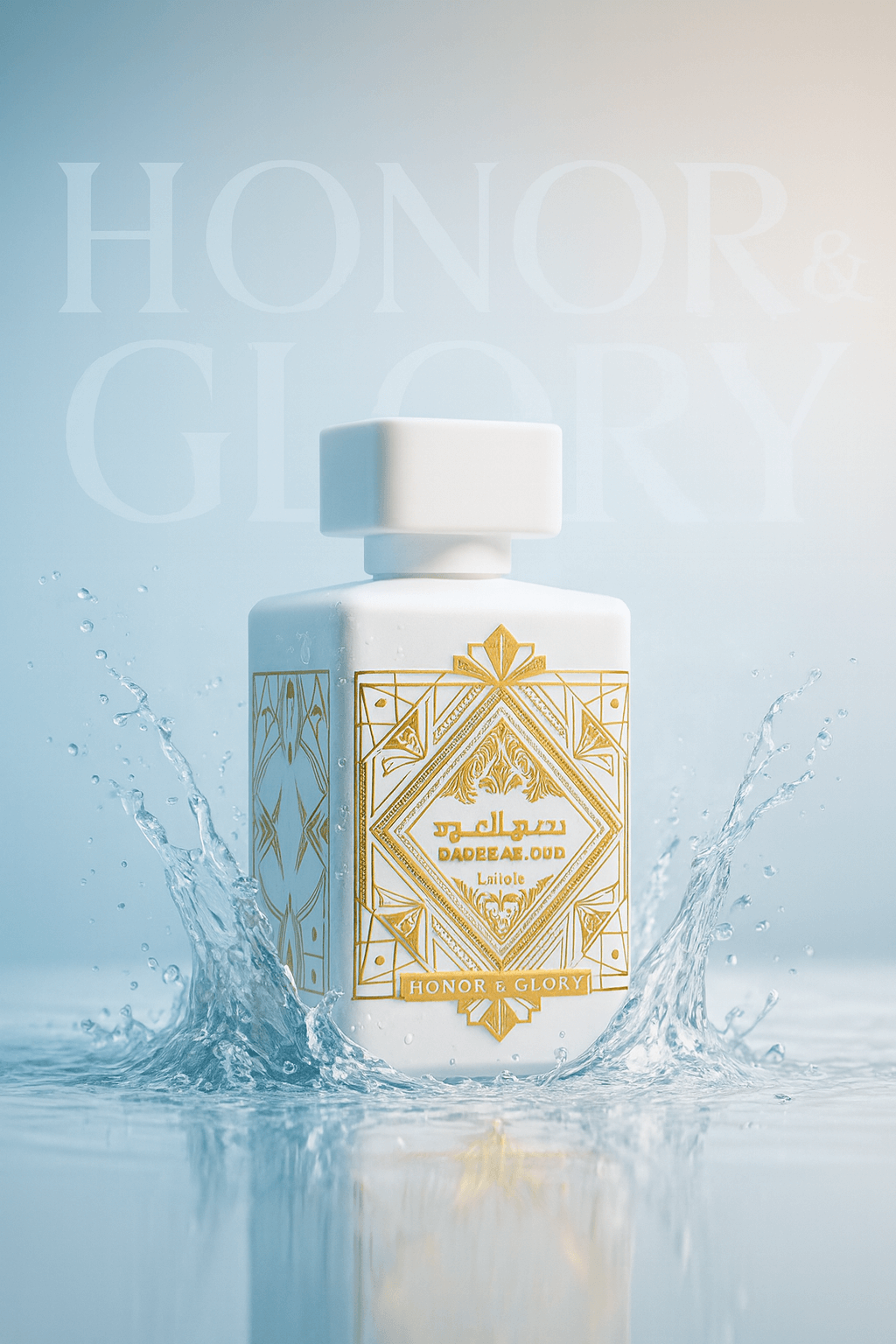 Shop Lattafa Badee Al Oud Honor & Glory 100ml – a unisex fragrance blending pineapple, vanilla, oud, and amber. Elegant, long-lasting, and luxurious.