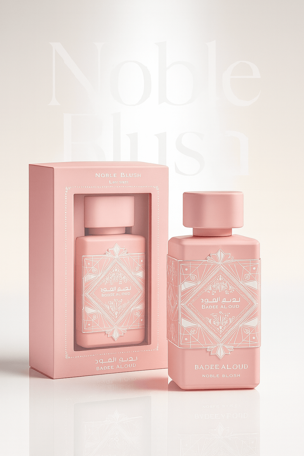 Shop Lattafa Badee Al Oud Noble Blush 100ml – a luxury women’s fragrance with rose, jasmine, vanilla, and sandalwood. Elegant, modern, and long-lasting.