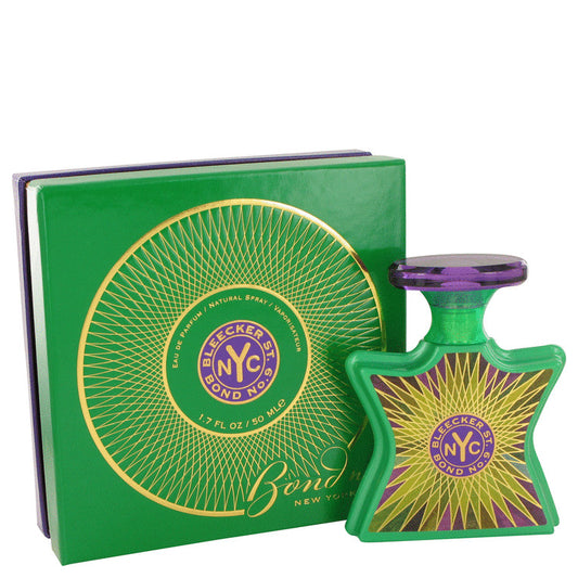 Bond No.9 Bleecker Street 50 ml Eau de Parfum – violet leaf blueberry thyme cedar oakmoss suede unisex luxury fragrance bottle on white background
