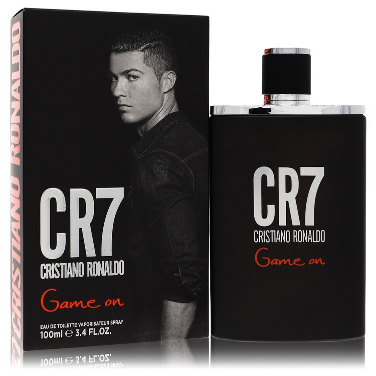 CR7 Game On Eau de Toilette bottle by Cristiano Ronaldo men’s fragrance with apple, cardamom, lavender and tonka bean notes