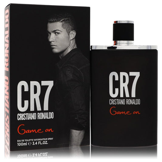 CR7 Game On Eau de Toilette bottle by Cristiano Ronaldo men’s fragrance with apple, cardamom, lavender and tonka bean notes
