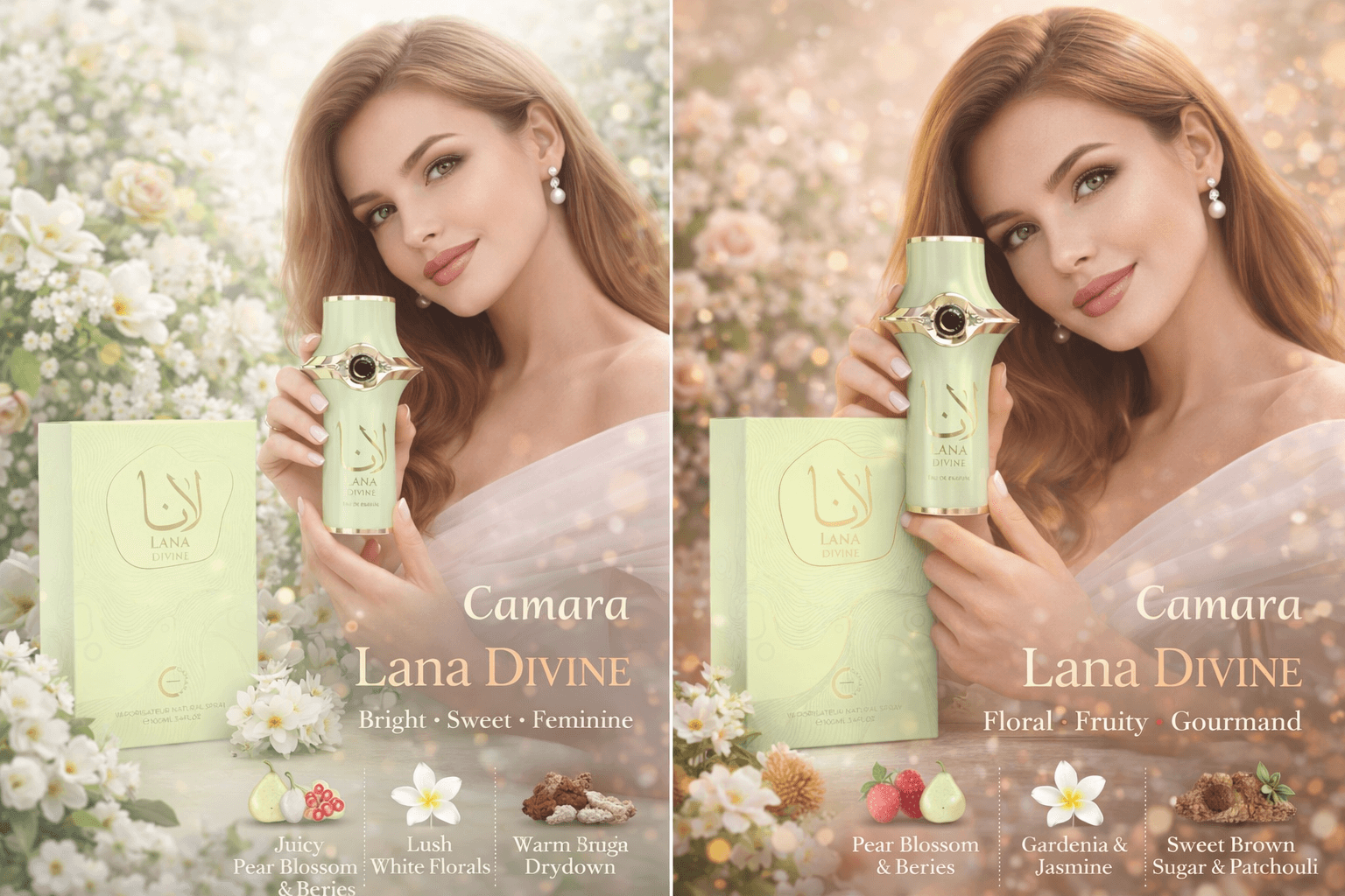 Camara Lana Divine Eau de Parfum 100ml women floral fruity gourmand perfume bottle and box