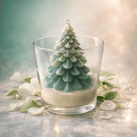Handcrafted Tree Candle in Glass Bowl – Decorative Dough Bowl Candle