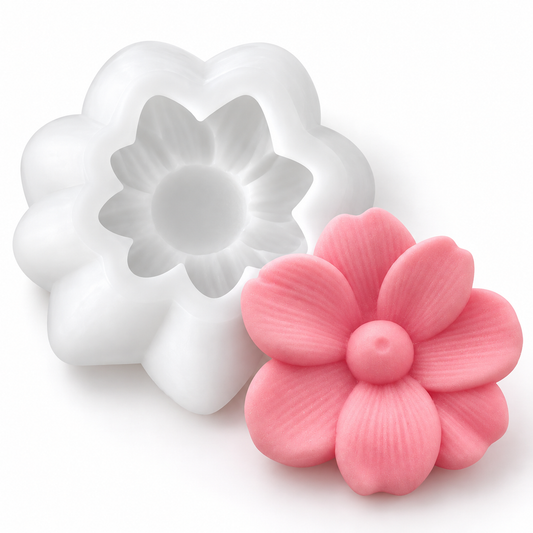 3D Flower Silicone Candle Mold J-5287 – Floral DIY Craft Mold
