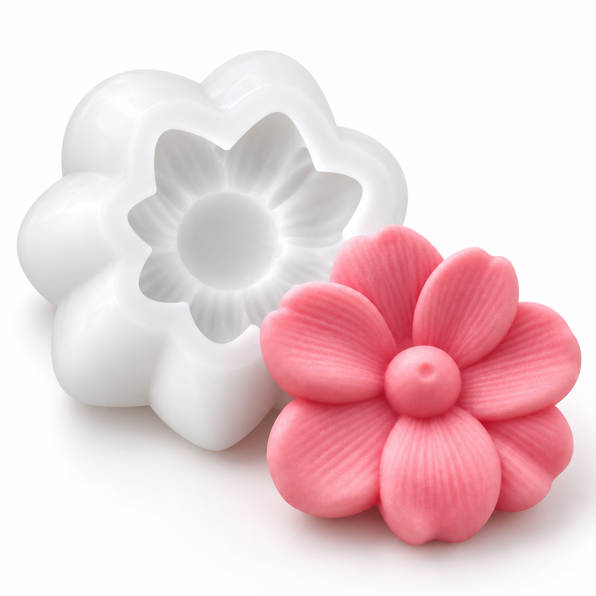 3D Flower Silicone Candle Mold J-5287 – Floral DIY Craft Mold
