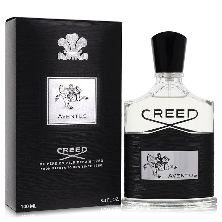 Creed Aventus 100 ml Eau de Parfum – bergamot blackcurrant pineapple birch oakmoss luxury men’s fragrance bottle on white background