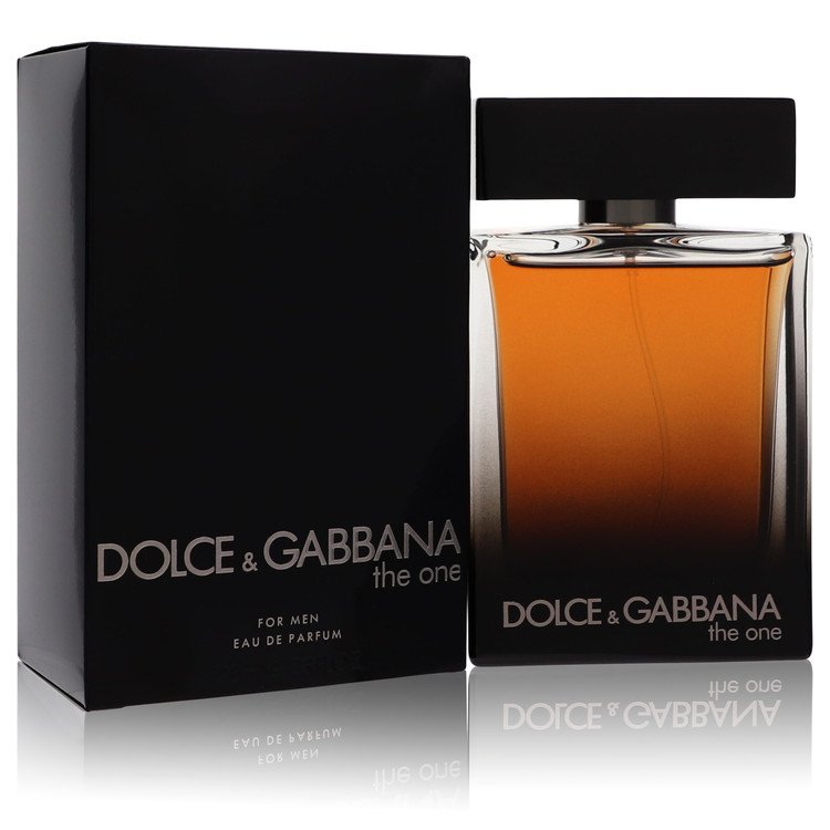 Dolce & Gabbana The One for Men 100 ml Eau de Parfum – warm amber tobacco woody fragrance bottle on white background

