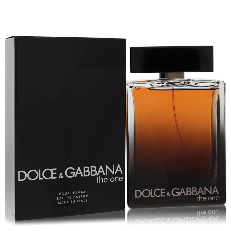Dolce & Gabbana The One for Men 100 ml Eau de Parfum – warm amber tobacco woody fragrance bottle on white background
